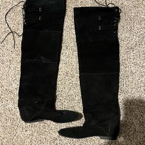 Jeffrey Campbell Black Over the Knee Boots